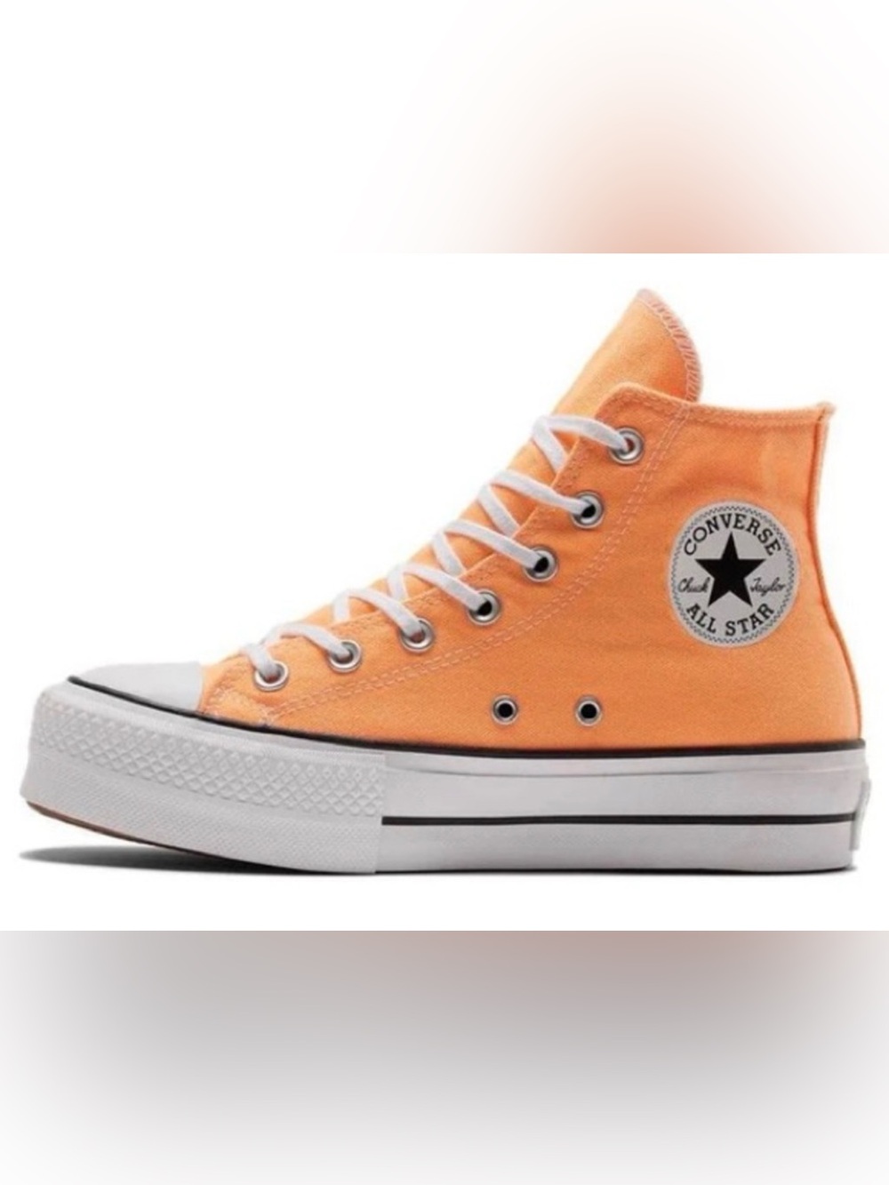 Converse High Top Sneakers in Vibrant Orange Canvas - Picture 7 of 7